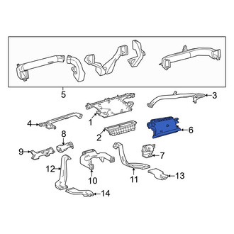 Toyota OE - Front Upper Center Instrument Panel Air Duct