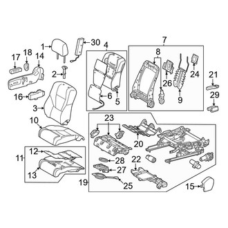 Toyota OE - Seats & Tracks - Passenger Seat Components