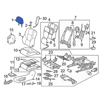 Toyota OE - Front Left Headrest