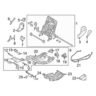 Toyota OE - Seats & Tracks - Second Row Seats (Frame & Hardware, Split Bench, Drivers Side), (Limited / SR5)