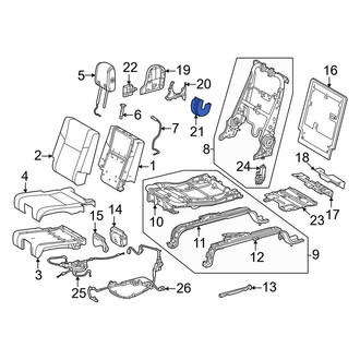 Toyota OE - Rear Left Lower Outer Seat Back Recliner Adjustment Mechanism Cover