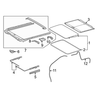 Toyota OE - Roof - Sunroof (With Sunroof), (Limited / SR5 / TRD Pro)