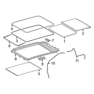 Toyota OE - Roof - Sunroof (With Panoramic Sunroof), (1794 Edition / Capstone / Limited / Platinum / TRD Pro)