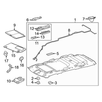 Toyota OE - Roof - Interior Trim (With Panoramic Sunroof), (Capstone / Limited / Platinum / TRD Pro)