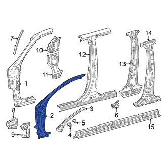 Toyota OE - Right Body A-Pillar Reinforcement