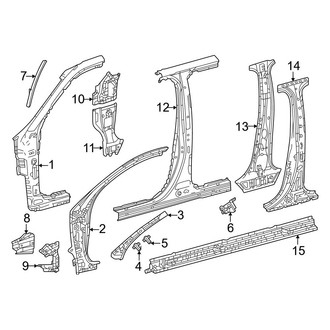 Toyota OE - Pillars, Rocker & Floor - Center Pillar & Rocker