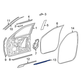 Toyota OE - Front Left Door Belt Molding