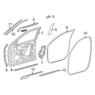 Toyota OE - Front Left Vent Window Weatherstrip