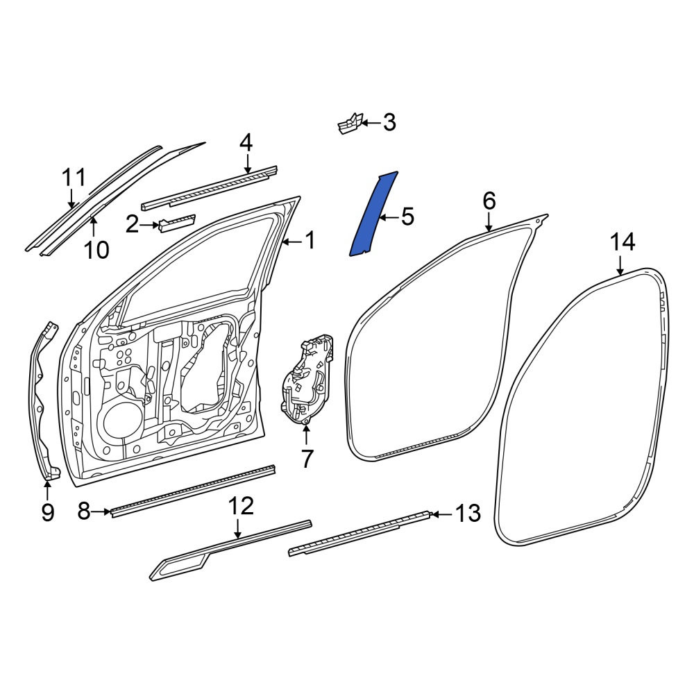 Toyota OE 759220C030 - Front Left Black Out Tape