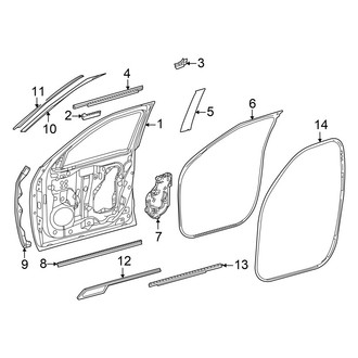 Toyota OE - Front Door - Exterior Trim