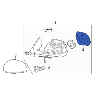 Toyota OE - Front Right Door Mirror Glass