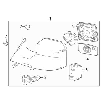 Toyota OE - Front Door - Outside Mirrors (Dual Mirror)