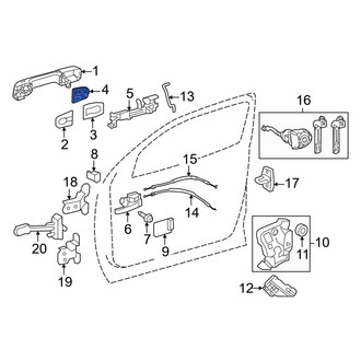 Toyota OE - Right Interior Door Handle Screw Cap