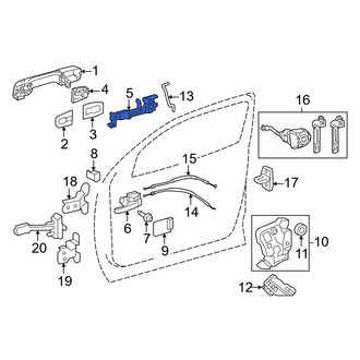 Toyota OE - Front Right Exterior Door Handle Base