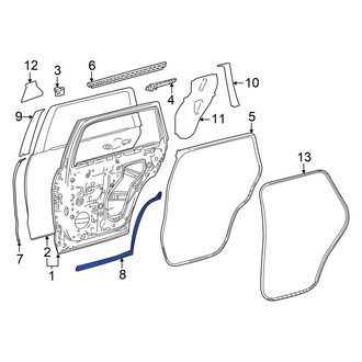Toyota OE - Rear Left Lower Door Shell Seal