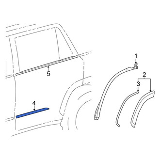 Toyota OE - Front Left Door Molding