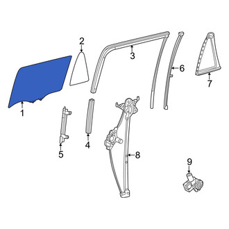 Toyota OE - Front Left Door Glass