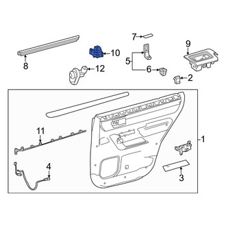 Toyota OE - Front Right Door Window Switch