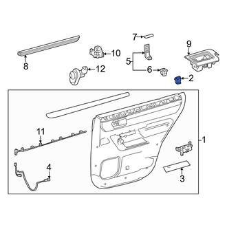 Toyota OE - Door Glass Sunshade Clip