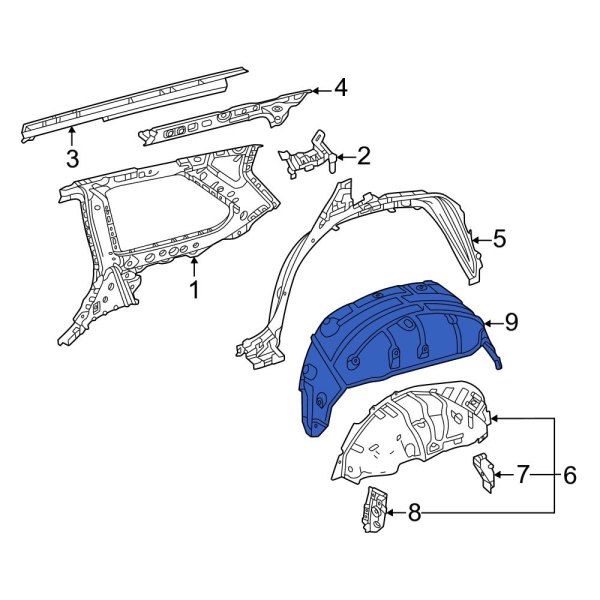 Quarter Panel Splash Shield