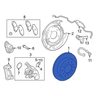 Toyota OE - Rear Disc Brake Rotor