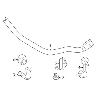 Toyota OE - Rear Suspension - Stabilizer Bar & Components