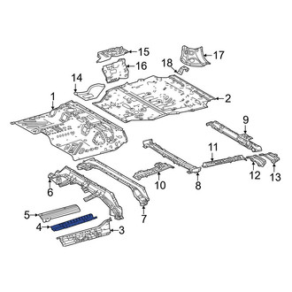 Toyota OE - Rear Inner Floor Pan Reinforcement
