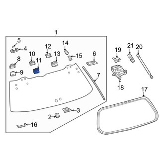 Toyota OE - Rear Back Glass Bracket