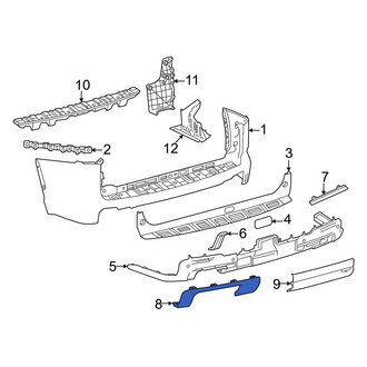 Toyota OE - Rear Left Bumper Cover Spacer Panel