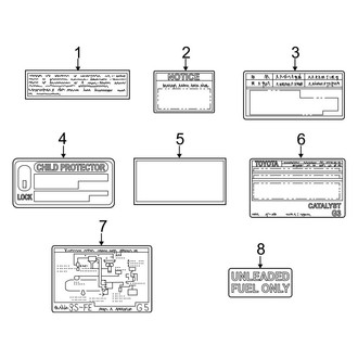 Toyota OE - Information Labels - Labels (Gas)