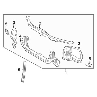 Toyota OE - Cooling - Radiator Support (Gas)