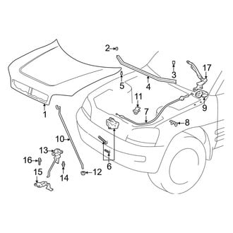 Toyota OE - Hood & Grille - Hood & Components (Gas)