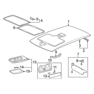 Toyota OE - Roof - Interior Trim (Hard Top, With Single Sunroof), (2 Doors Gas)