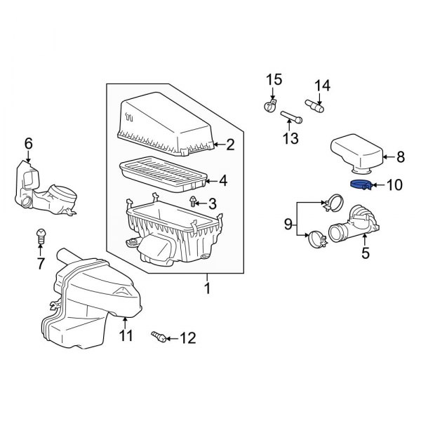 Engine Air Intake Resonator Clamp