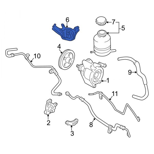 Power Steering Pump Reservoir Bracket