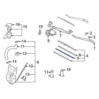 Toyota OE - Front Right Wiper Blade Refill