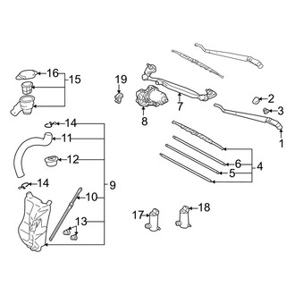 Toyota OE - Windshield - Wiper & Washer Components (Gas)