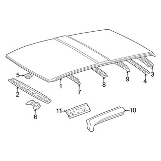 Toyota OE - Roof & Components (W/O Sunroof), (2 Doors)