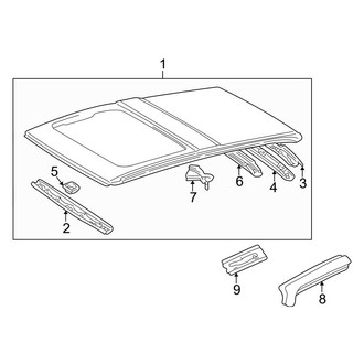 Toyota OE - Roof & Components (Hard Top, With Single Sunroof), (2 Doors Gas)