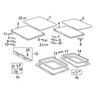 Toyota OE - Roof - Sunroof (With Dual Sunroof), (2 Doors)