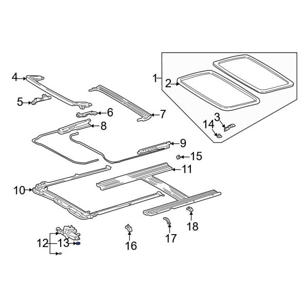 Sunroof Drive Gear