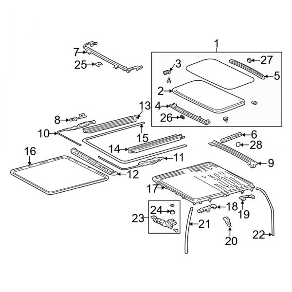 Sunroof Molding Clip