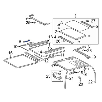 Toyota OE - Left Sunroof Guide Jaw