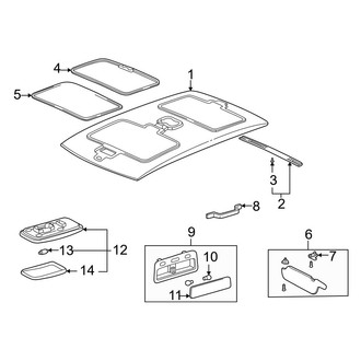 Toyota OE - Roof - Interior Trim (With Dual Sunroof), (2 Doors)