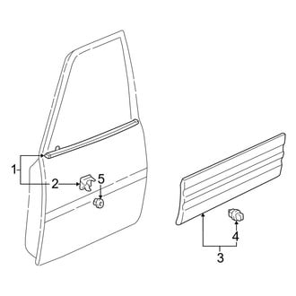Toyota OE - Front Door - Exterior Trim (4 Doors)
