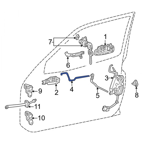 Door Lock Operating Rod