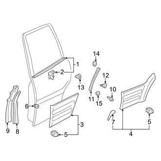 Toyota OE - Rear Door - Exterior Trim (4 Doors)