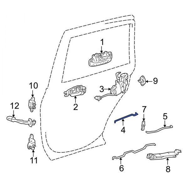 Door Lock Operating Rod