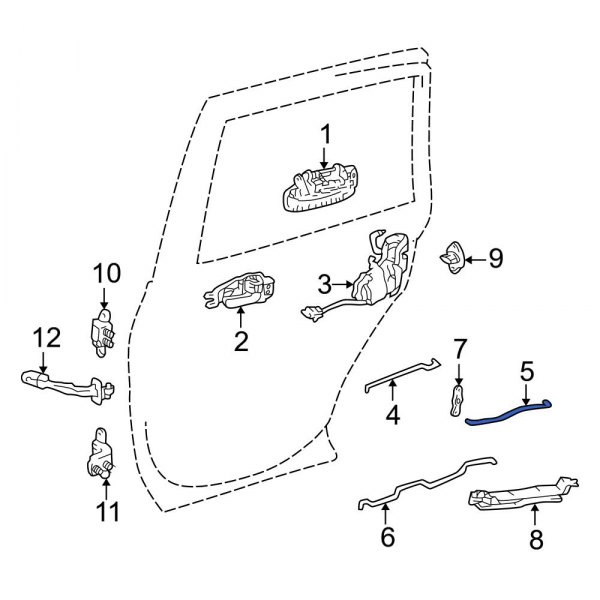 Door Lock Operating Rod