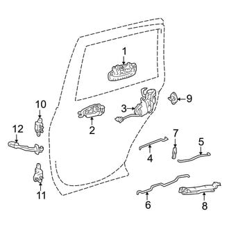 Toyota OE - Rear Door - Lock & Hardware (4 Doors)